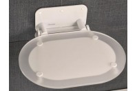 Scaunel de dus Ovo Chrome Alb